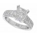 3.40 CT. TW Princess Cut Diamond Engagement Ring